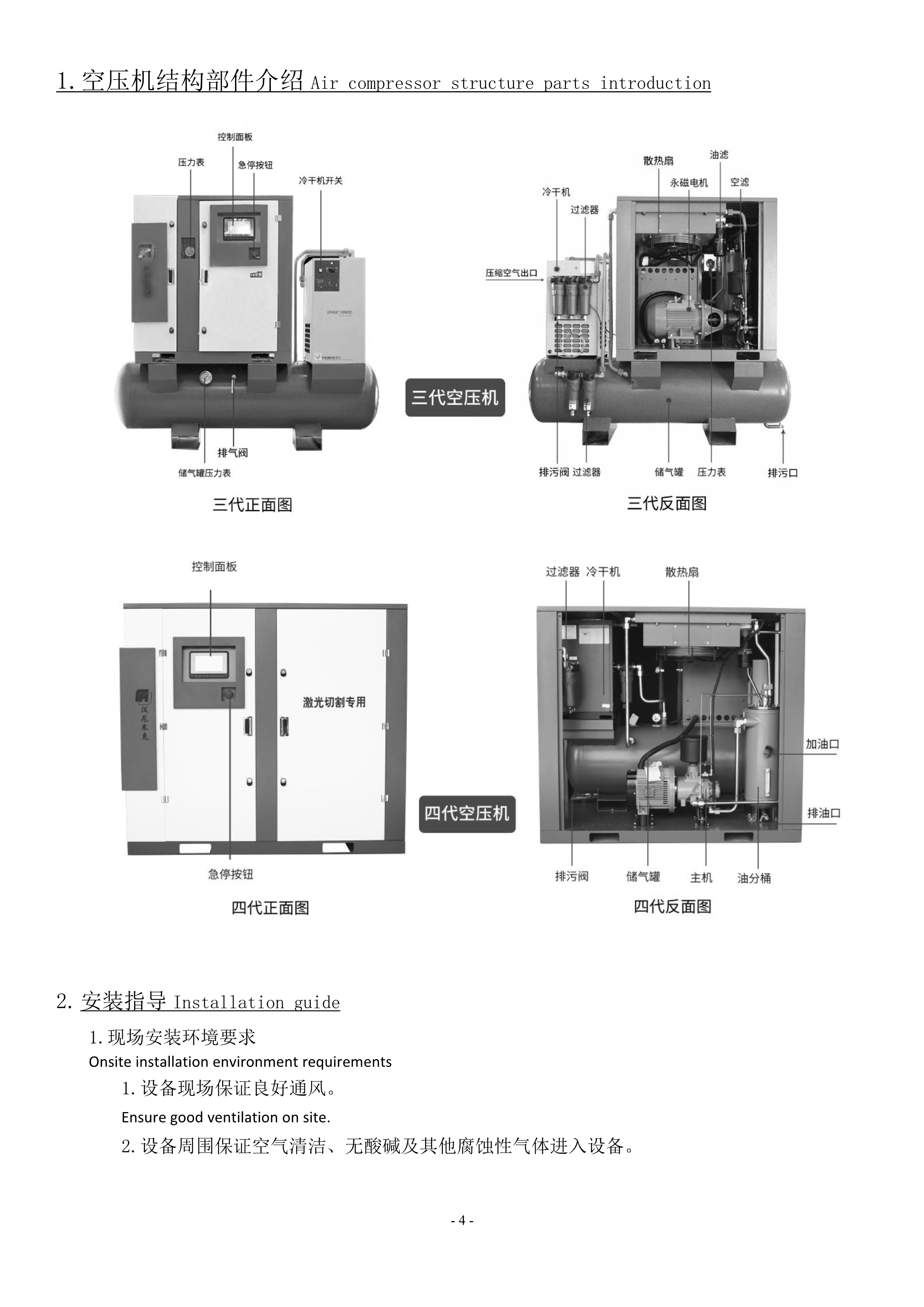 激光專用空壓機(jī)產(chǎn)品說明書(圖6) 激光專用空壓機(jī)產(chǎn)品說明書(圖6)